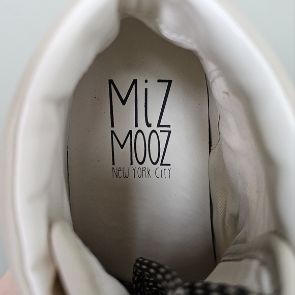 Womens Miz Mooz Alpyne High Top Leather Platform Sneaker - Cream 8 - Picture 9 of 13